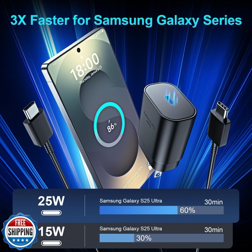 Super Fast Charger Type C, 25W USB C Wall Charger Fast Charging for Samsung G - 第 3/5 張圖片