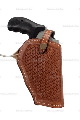 LEATHER HOLSTER S&W GOVERNOR 410 45LC 45ACP OWB CROSSDRAW TOOLED LEATHER COWBOY