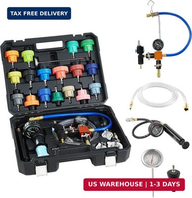 VEVOR Coolant Pressure Tester Kit, 47Pcs Radiator Vacuum Refill Kit with 3 Metal