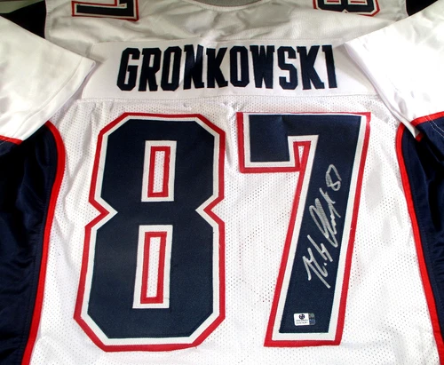 Rob Gronkowski / Autographed New England Patriots Custom Football Jersey / COA