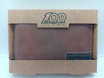 Snap-On Tools 100th year Anniversary Bi-Fold Money Clip Leather Wallet BRAND NEW