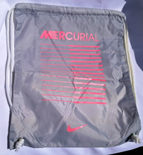 Nike Mercurial Soccer Drawstring Tote Carry Shoe Dust Gym Bag 16x13 Grey Pink