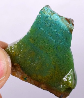 12,7gr GEM SILICA CHRYSOCOLLA Emeraldine Lily Mine Peru Scenic Chalcedon S24