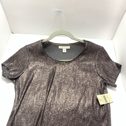 Coldwater Creek Neu mit Etikett Pailletten Top Kurzarm Größe XS Damen - Bild 7 von 9