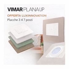 Placche Vimar plana UP 3 4 7 posti vari colori opaco offerta vimar planaup