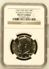 1966 Kennedy Half Double Profile NGC MS67 Cameo DDO White SP67 Cameo