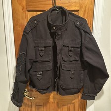 Boohoo boxy dressed  cross appliqué twill jacket size medium NWT