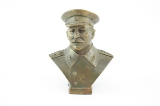 Messing Büste des Sowjetunionführers Josef Stalin 11 cm 0 7 kg