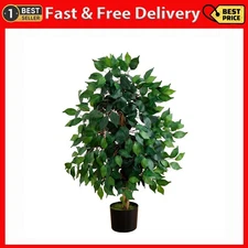Nearly Natural 3' Ficus Artificial Tree,28.00 x 28.00 x 36.00 Inches