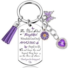 Best Friend Birthday Gifts for Women - Inspirational Friendship Keychain