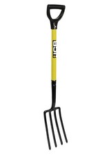 JCB Professional Border Fork High Carbon Steel 4 Prong Head , Garden Tool for