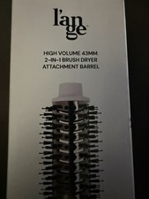 L'Ange High Volume 43mm 2-N-1 Brush Dryer Attachment Barrel New In Box