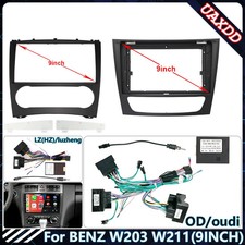 Double Din Car Radio Fascia Frame For Mercedes W203 W211 9 Inch