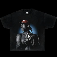 Iverson Pray Boxy Vintage Shirt Graphic Basketball Tees Oversized Streetwear Y2K