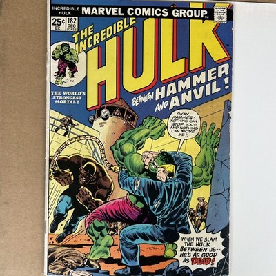 Marvel Comics The Incredible Hulk #182, 1974, Hammer and Anvil, includes MVS