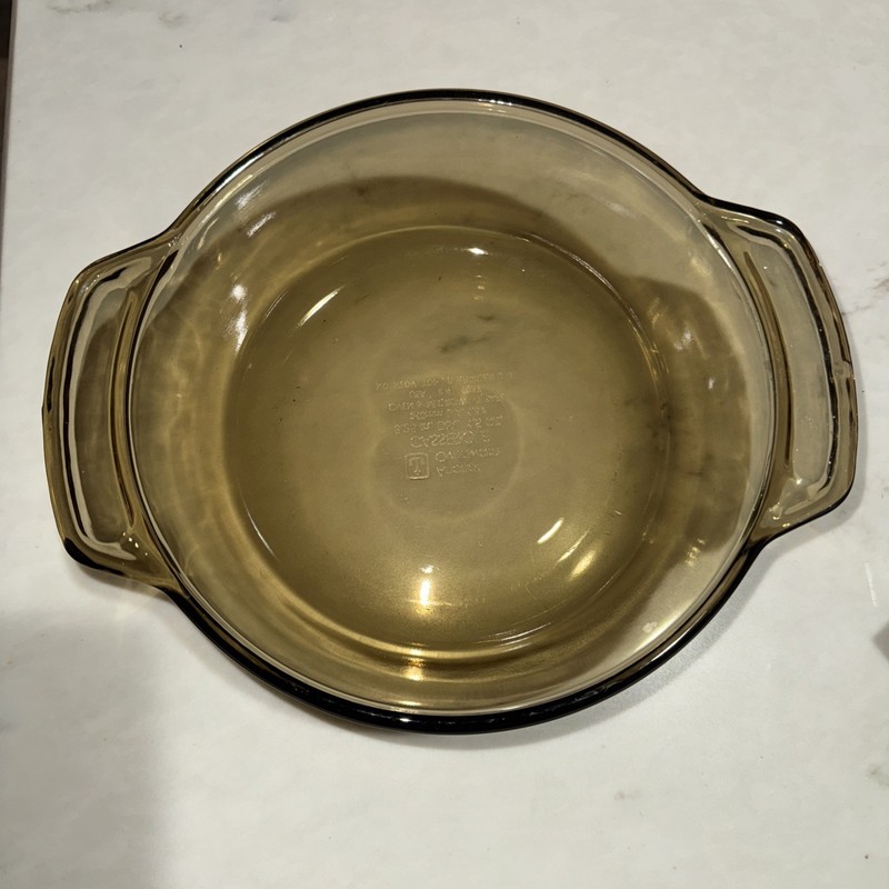 Vintage Anchor Hocking Amber Glass Ovenware Casserole Dish – 1.5 Qt, 8.5 in USA