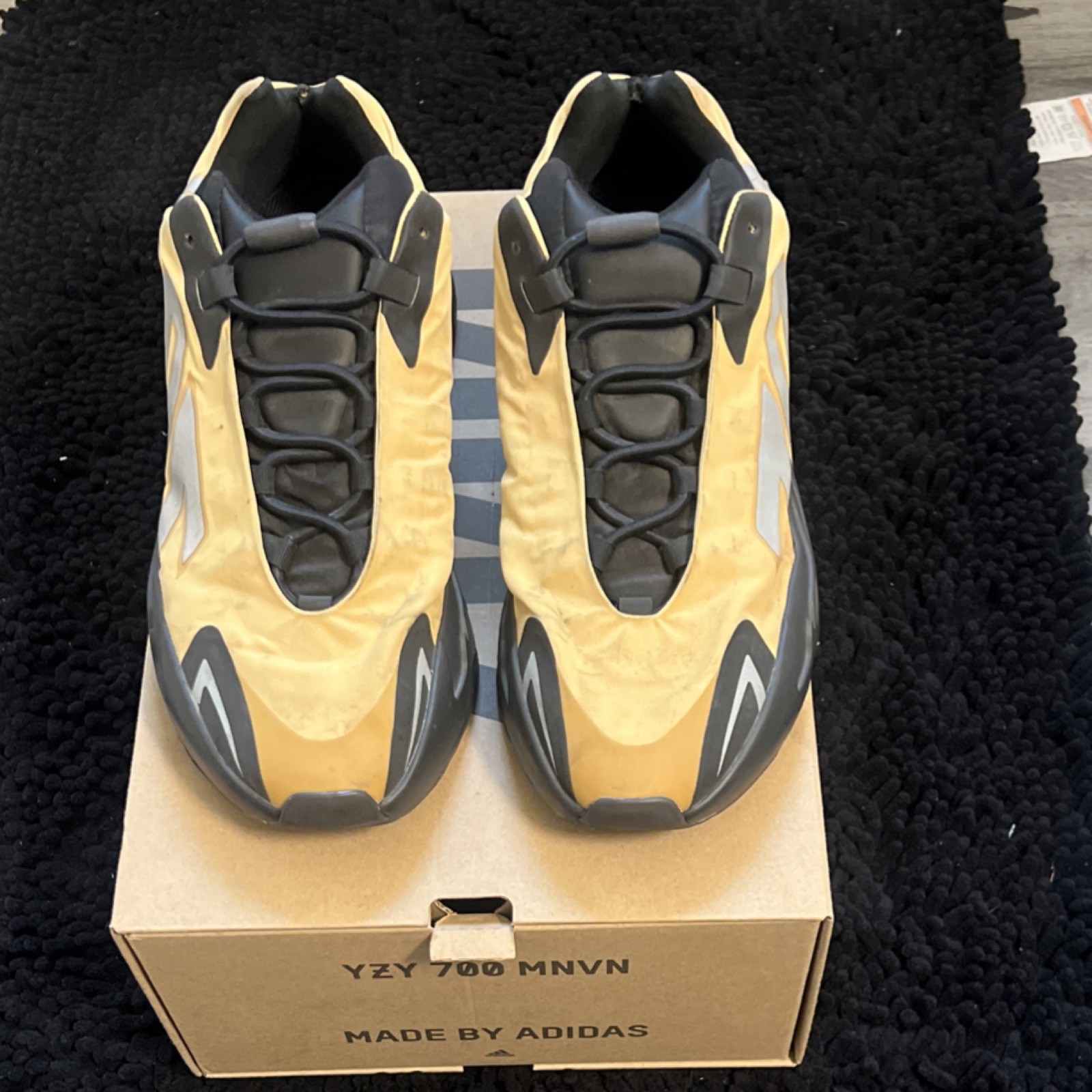 adidas Yeezy Boost 700 MNVN Honey Flux GZ0717 Yellow Black Gray Sneaker