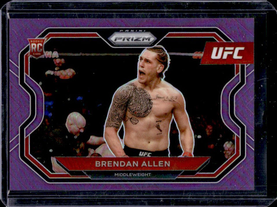 2021 Prizm UFC Brendan Allen RC Purple Prizms Rookie #55/149