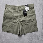 Lee Shorts Women's 14 High Rise 6" Utility Mercantile Green Stretch Pockets New