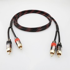High Car Audio 9 ft 2 Channel PREMIUM RCA Cable Nylon Copper Braided 3 M