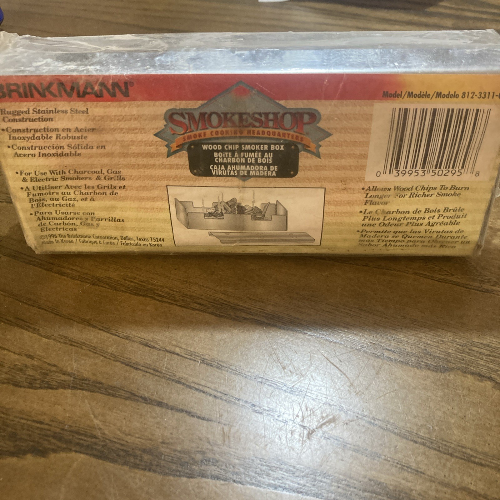 Brinkman Smokeshop Wood Chip  Smoker Box Stainless Steel