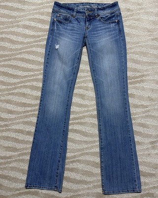 American Eagle Y2K Low Rise Slim Boot Jeans Womens 2 Long Blue Denim 29x34