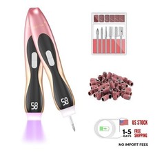 Cordless Nail Drill, Electric Efile Nail Drill with 6 Drill Bits, Low