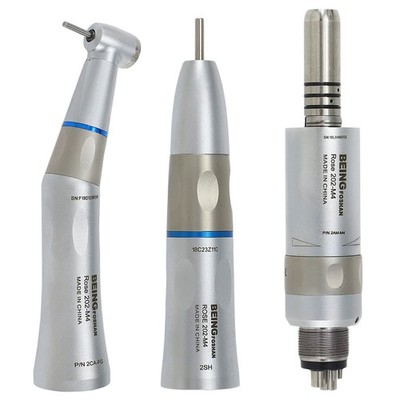BEING Dental Slow Speed Air Motor FG Contra Angle Straight Handpiece 4 Hole KAVO