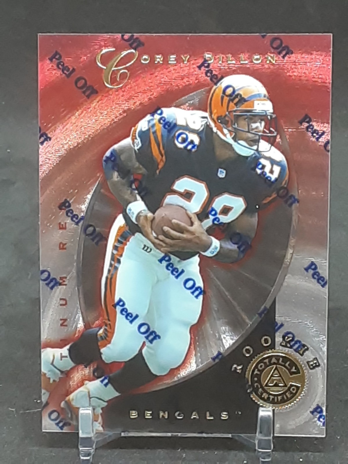 Corey Dillon Pinnacle Totally Certified #145 Platinum Red Promo