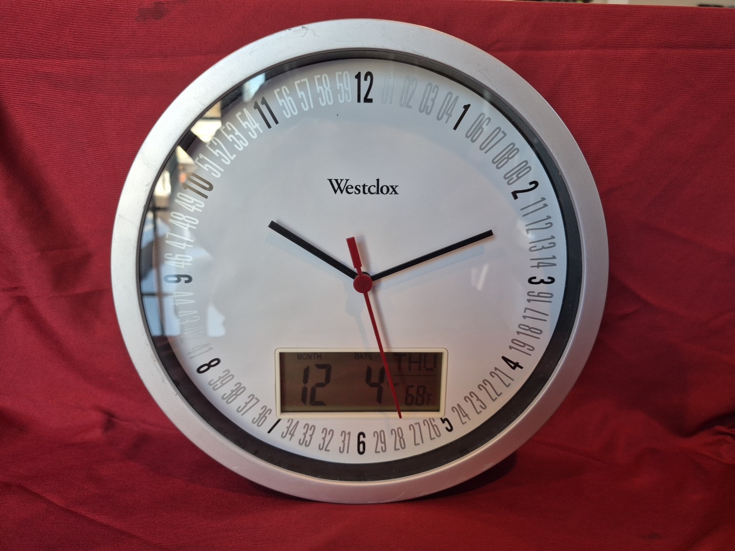 Westclox 10" Analog Digital Display Wall Clock