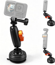 Suction Cup Mount with Ball Head Magic Arm for Action Camera