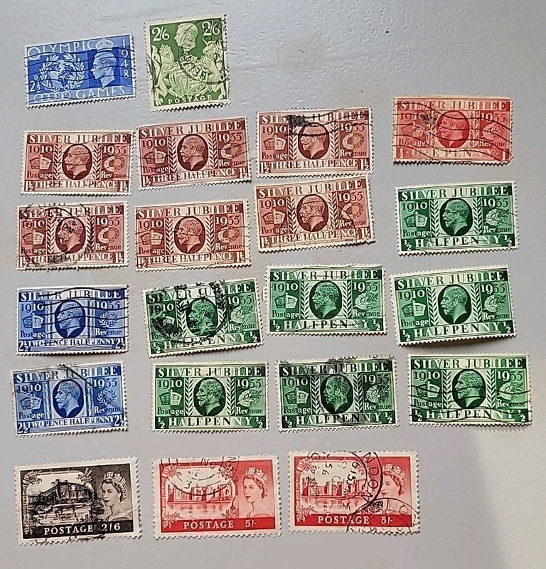 Royalty Stamps. Jubilee, Olympics Others. 3 Rulers. 20 Used. 1 MNH. 