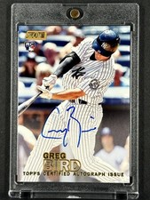 Greg Bird Rookie RC 2016 Stadium Club Auto #/25 Gold Card New York Yankees
