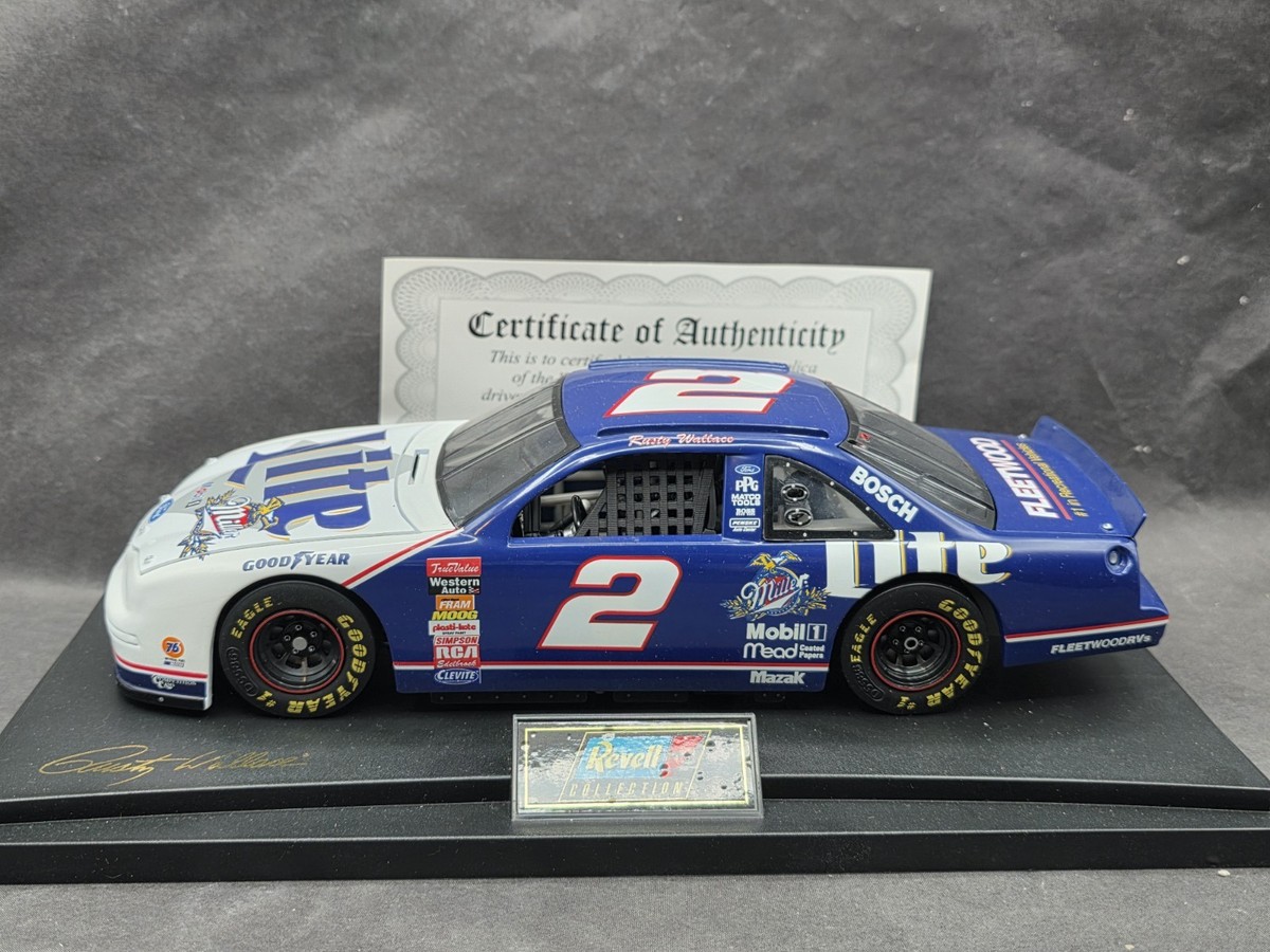 Revell 1997 Rusty Wallace Miller Lite Car Ford Thunderbird 1:18