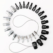Nut and Bolt Thread Checker, Bolt Size Finder, 28 Male/Female Thread Gauges