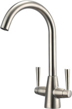 Kitchen Taps Mixer Brushed Nickel Kitchen Tap Dual Lever Brushed Steel