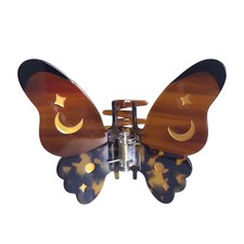 Fantasy Butterfly Hair Clip,Acetate Claw 1 Count Pack of 1 , Caramel