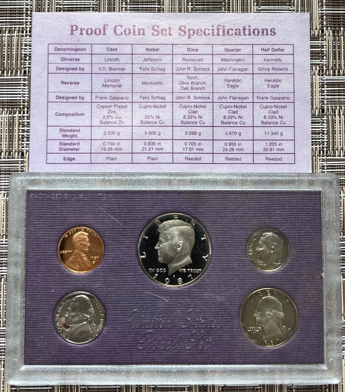 1987-S U.S. Proof Set in origial government packaging