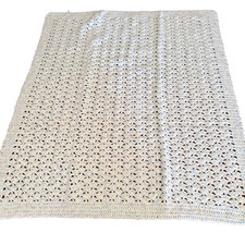 NEW ESTATE HANDMADE Baby Blanket 35" X 41" Afghan 2 PLEASE READ 