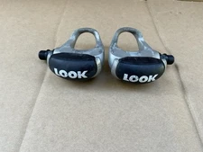 Vintage VGC Look Silver Clipless Road Pedals, Multitensor Adjustment