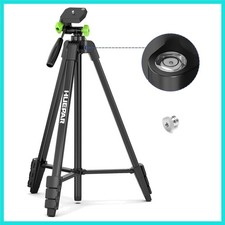 60-Inch Lightweight Tripod Portable Adjustable Tripod for Laser Level with 3-...