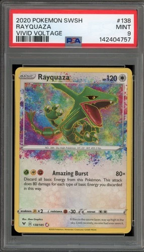 Pokemon Rayquaza Vivid Voltage Amazing Rare #138 PSA 9 Mint