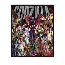 great godzilla Soft Warm Single-Side Printing Flannel Fleece Blanket