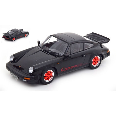 PORSCHE 911 CARRERA 3.2 CLUBSPORT 1989 BLACK/RED 1:18 Kk Scale Auto Stradali -D-