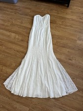 NWT Lulus Strapless White Lace Dress XS
