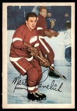 1953-54 Parkhurst Marty Pavelich #44 Condition VG