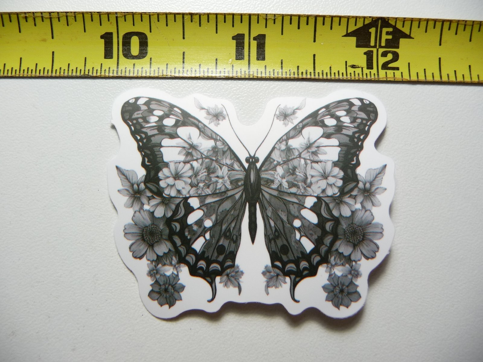 Vibrant Butterfly & Wildflowers Nature Sticker Decal for Outdoor Decor