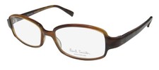 NEW PAUL SMITH 421 GLASSES WOMENS FULL-RIM PLASTIC 49-16-135 BROWN RECTANGULAR