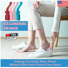 6Pcs New Wear Shoe Horn Lifting Helper Lazy Handled Shoe Horn Easy on Off Shoes
