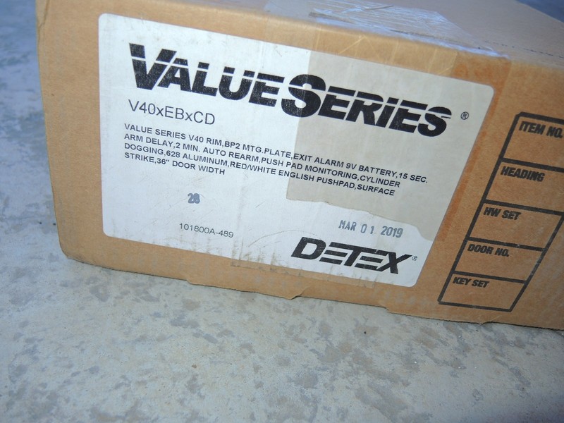 Detex V40xEBxCD Emergency Exit Alarm Open Box